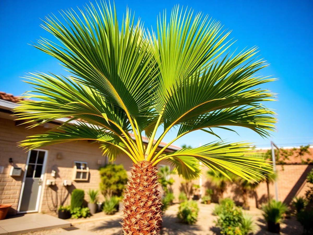 Pindo Palm (Butia capitata) in a landscape setting