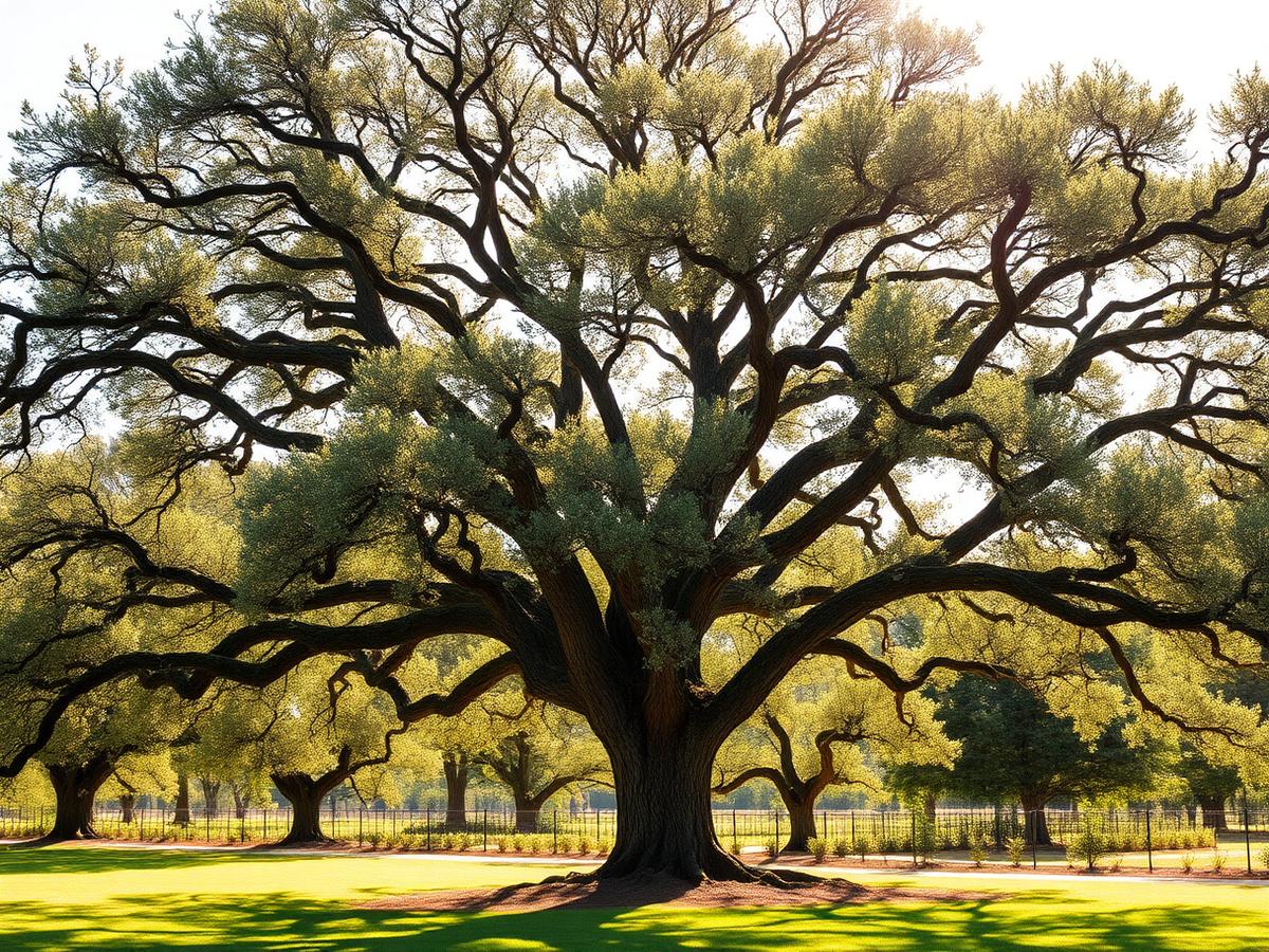 Live Oak (Quercus virginiana) in a landscape setting
